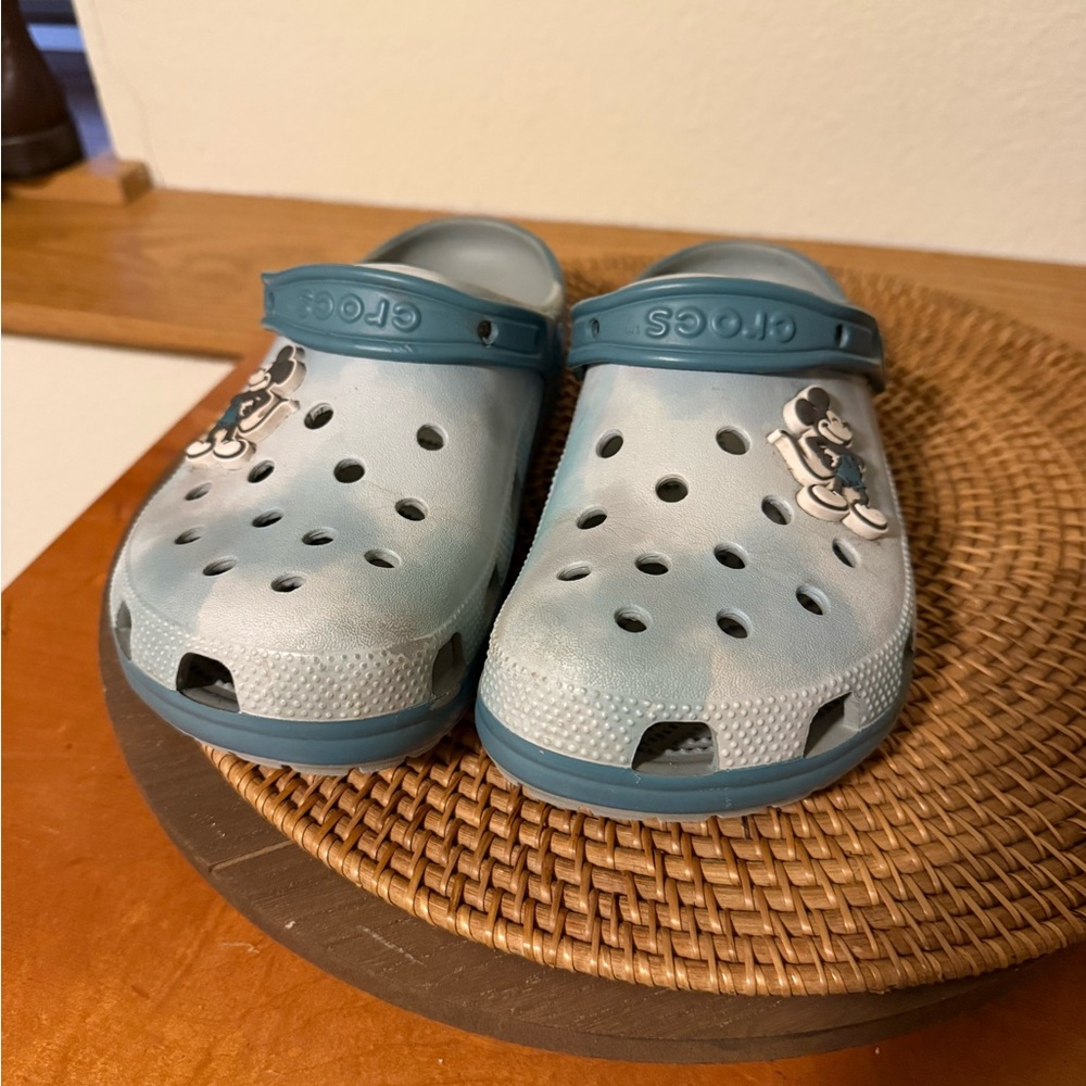CROCS Light Blue and Teal Mickey Mouse Clogs